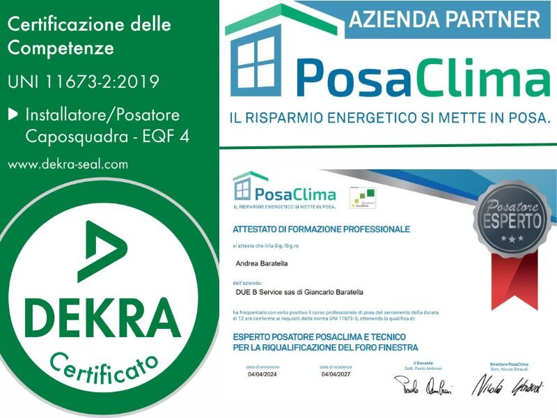 foto posatore certificato secondo le norme uni
